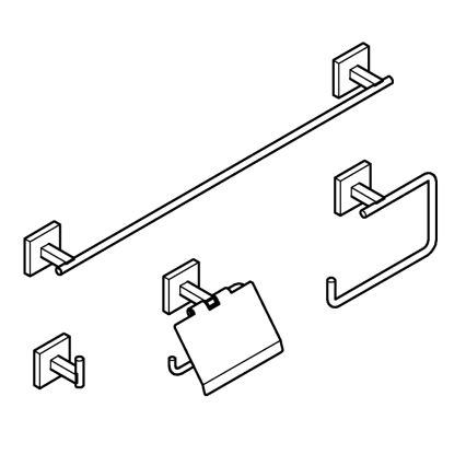 GROHE 411152430 - Set dodataka START CUBE 558 mm crni