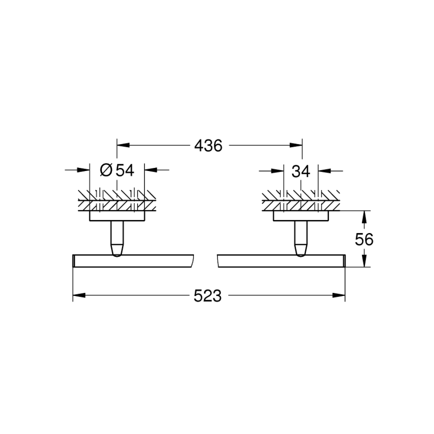 GROHE 41166000 - Držač ručnika 522 mm sjajni krom