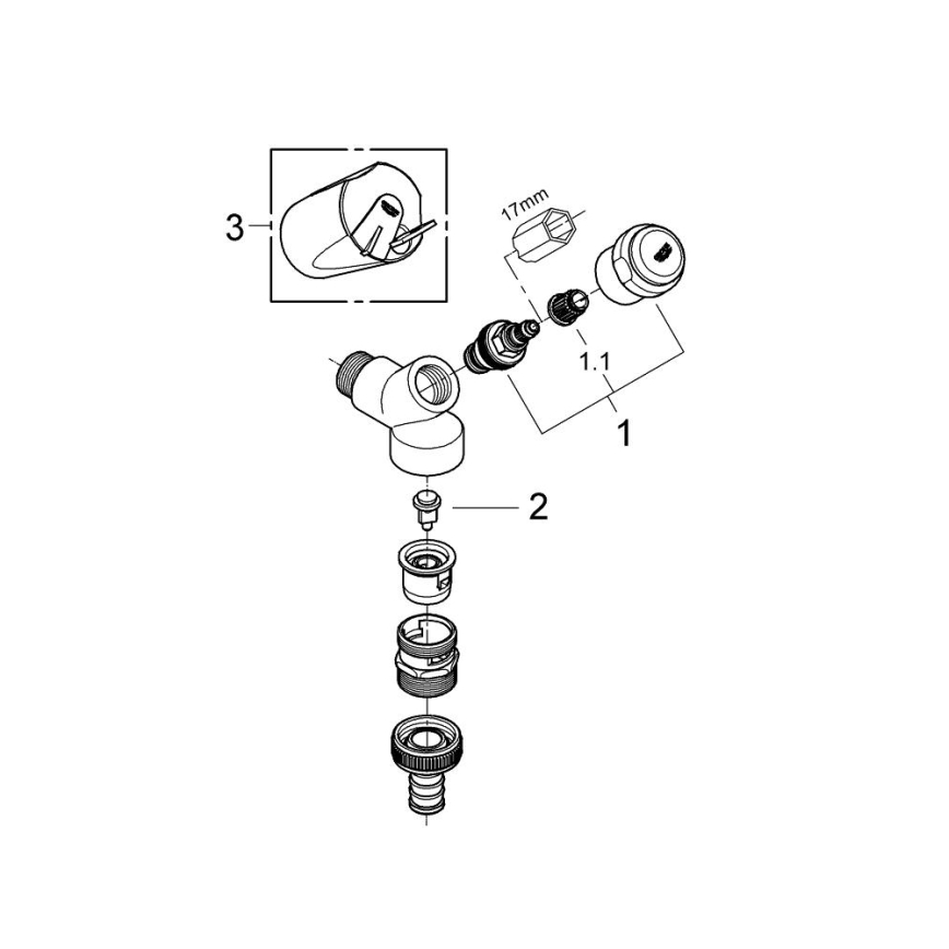 GROHE 41190000 - Komplet armatura DN 15, sjajni krom