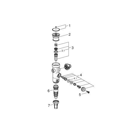 GROHE 43996000 - Tlačni ispušni ventil RONDO 3”
