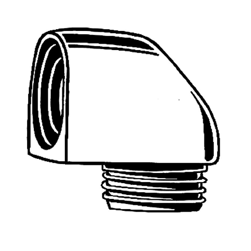 GROHE 45304000 - Koljeno za tuš DN 15 × DN 15 sjajni krom