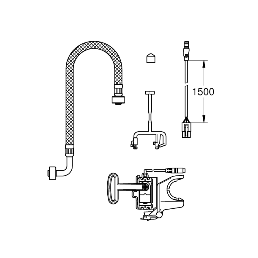 GROHE 46944001 - Instalacijski set SENSIA ARENA bijela