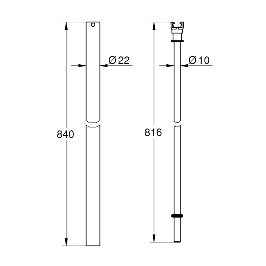 GROHE 48515000 - Vodilica za tuš sustav, sjajni krom