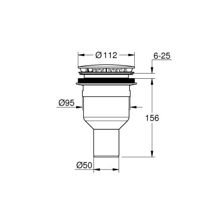 GROHE 49533000 - Odvodni set Ø 112 mm, sjajni krom