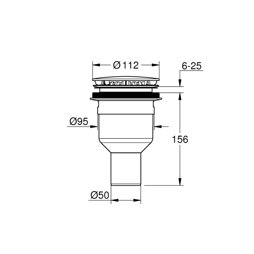 GROHE 49533000 - Odvodni set Ø 112 mm, sjajni krom