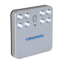 Grundig 129 - LED Zidna svjetiljka sa senzorom 8xLED/6xAAA