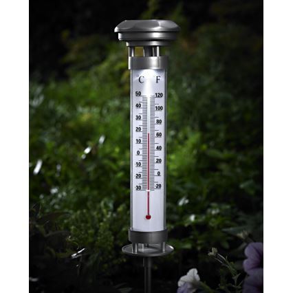 Grundig 89640 - LED Solarna lampa s termometrom 1xLED/1,2V IP44