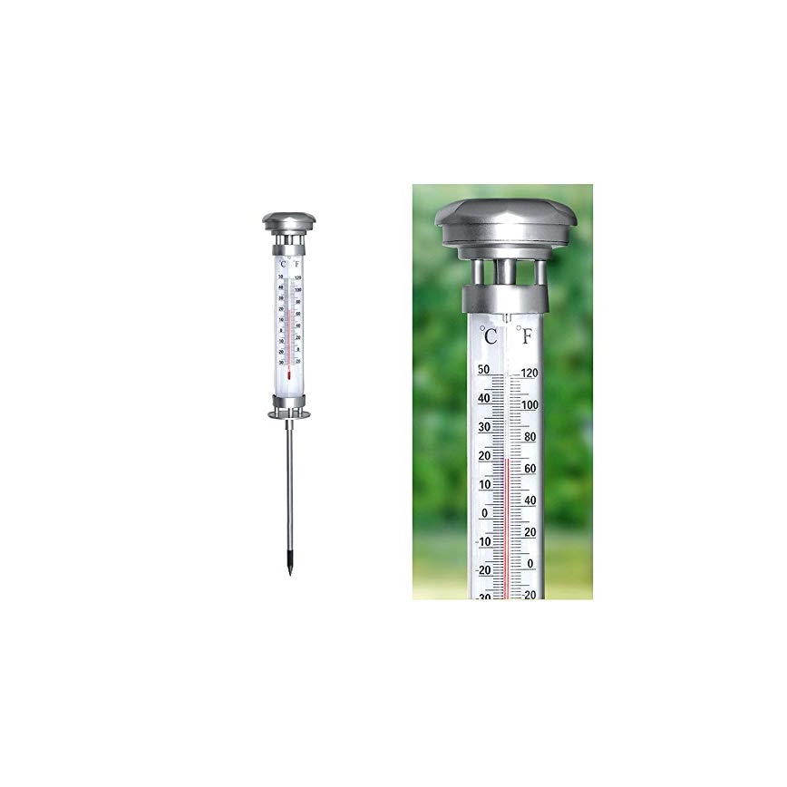 Grundig 89640 - LED Solarna lampa s termometrom 1xLED/1,2V IP44