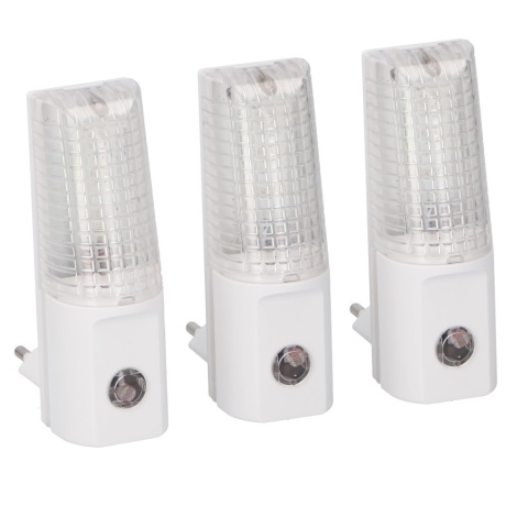 Grundig 99 – SET 3x LED Noćna svjetiljka za utičnicu 3xLED/0,5W/230V