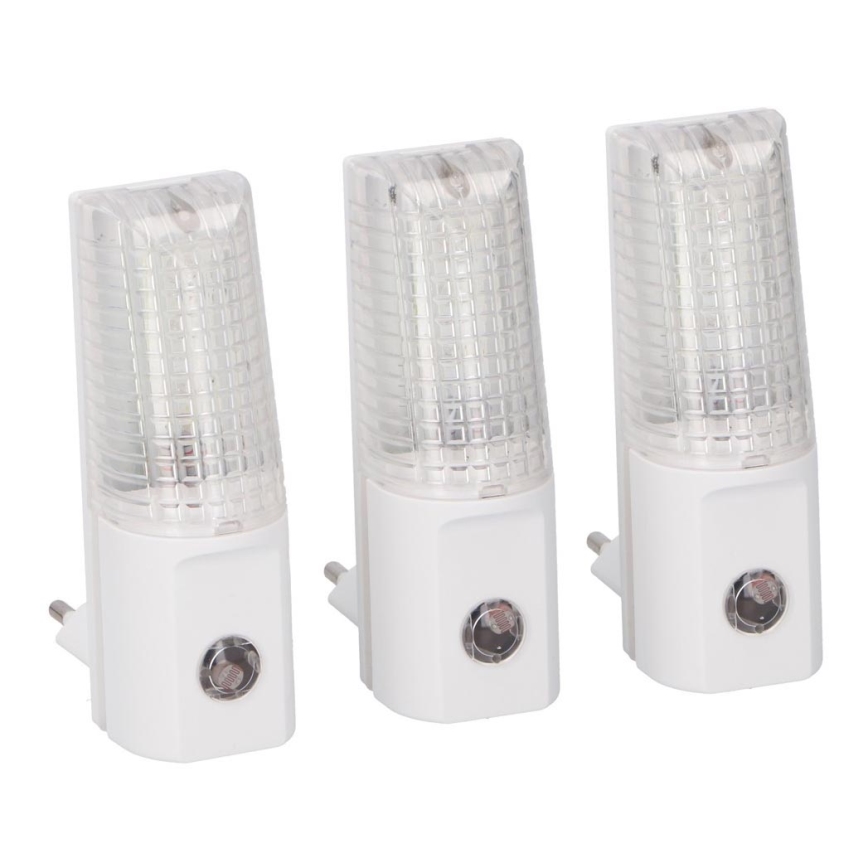 Grundig 99 – SET 3x LED Noćna svjetiljka za utičnicu 3xLED/0,5W/230V