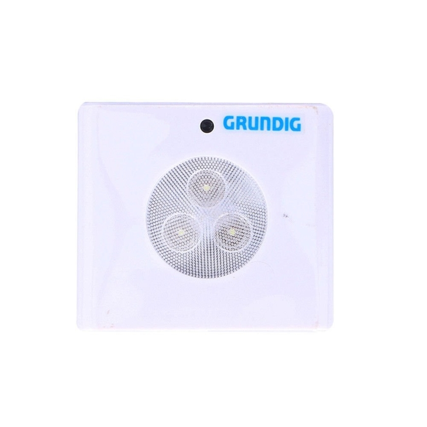 Grundig - LED Orijentacijska svjetiljka sa senzorom 3xLED/3xAAA