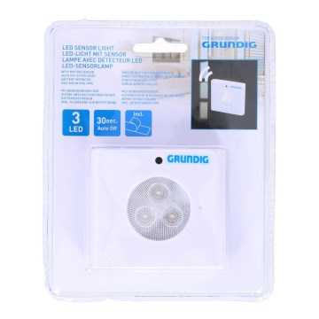 Grundig - LED orijentacijsko svjetlo sa senzorom 3xLED/3xAAA