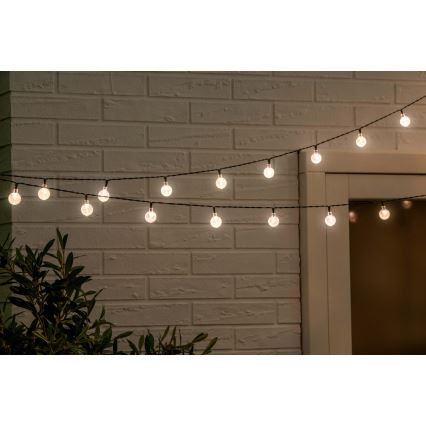 Grundig - LED Prigušivi solarni lanac 50xLED/8 funkcija 9,35m IP44 topla bijela + daljinski upravljač