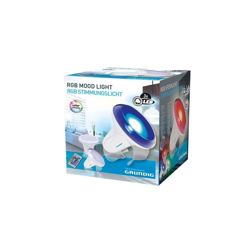 Grundig - LED RGB Prigušiva stolna lampa LED/1W/230V + daljinski upravljač
