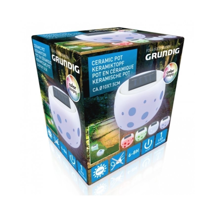 Grundig - LED RGB solarna svjetiljka LED/0,06W/1,2V 600 mAh