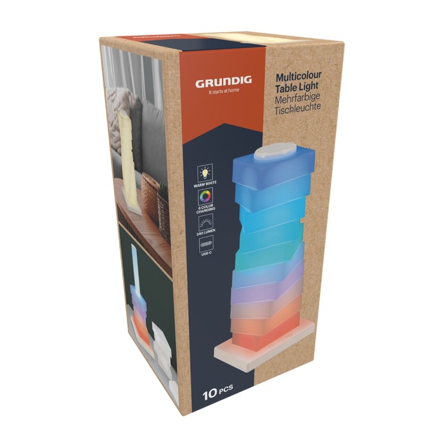 Grundig - LED RGB stolna lampa s dodirnim upravljanjem LED/4W/5V