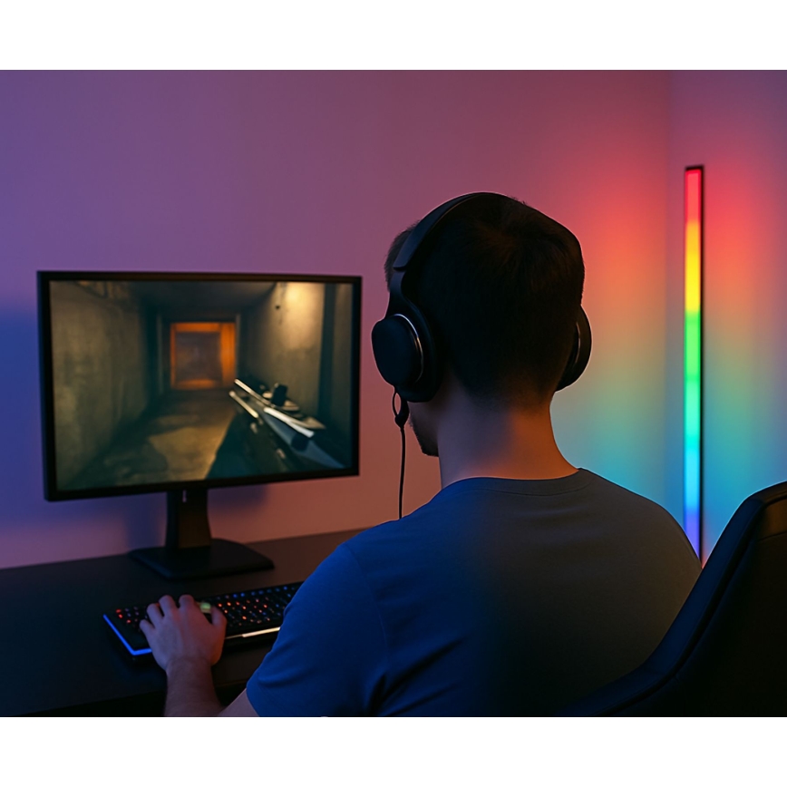 Grundig - LED RGBW prigušiva podna lampa LED/6W/230V + daljinski upravljač