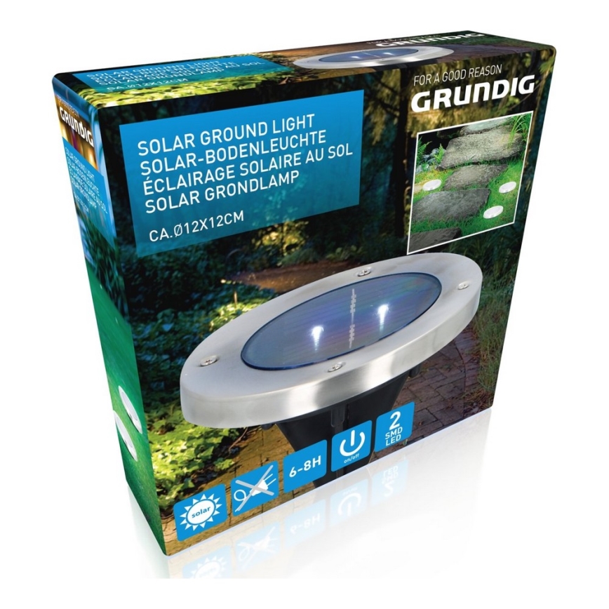 Grundig - LED solarna svjetiljka 2xLED/1,2V 600 mAh