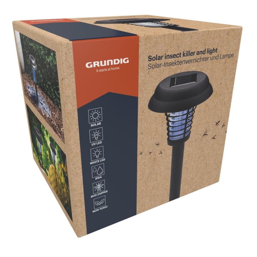 Grundig - LED solarna svjetiljka i lapač insekata UV LED/1xAA 600 mAh IPX4