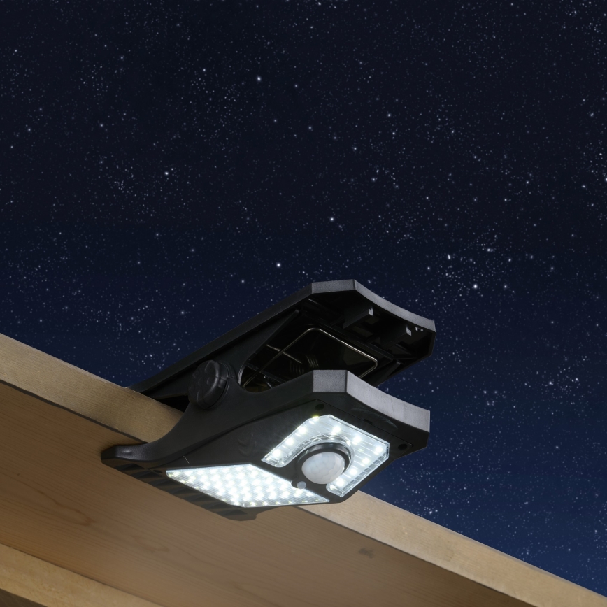Grundig - LED Solarna svjetiljka sa senzorom CLIP-ON LED/9W/3,7V IP44