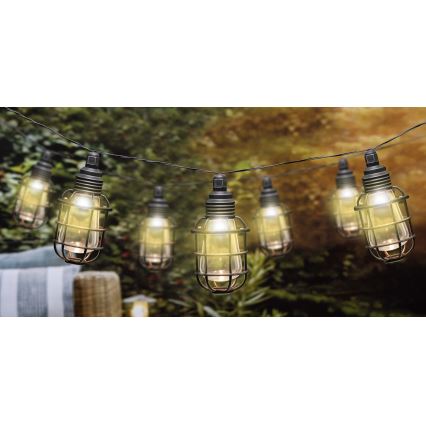 Grundig - LED Solarni lanac 10xLED 3,8m IP44 topla bijela