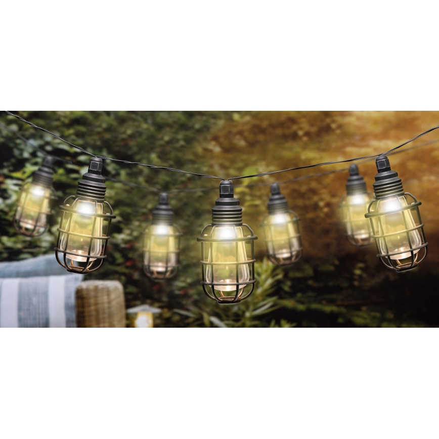 Grundig - LED Solarni lanac 10xLED 3,8m IP44 topla bijela