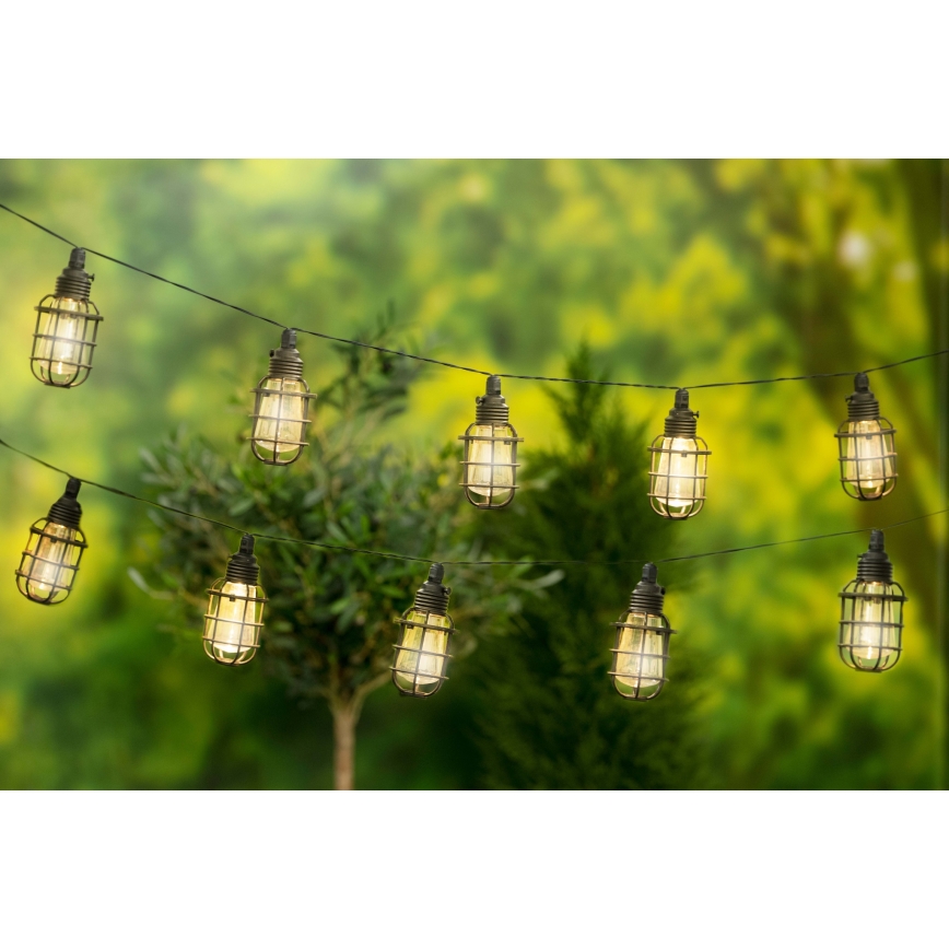 Grundig - LED Solarni lanac 10xLED 3,8m IP44 topla bijela