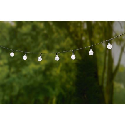 Grundig - LED Solarni lanac 50xLED/8 funkcija 6,9m topla bijela