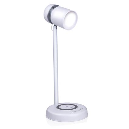 Grundig - LED stolna svjetiljka s bežičnim punjenjem i zvučnikom 3-u-1 LED/15W/5V
