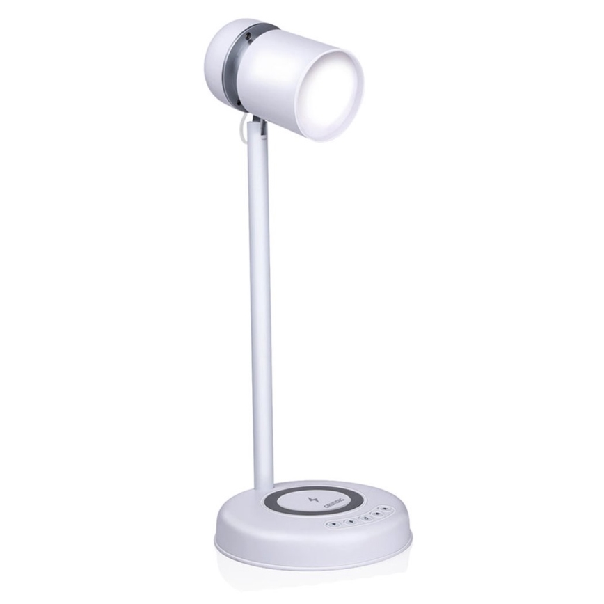Grundig - LED stolna svjetiljka s bežičnim punjenjem i zvučnikom 3-u-1 LED/15W/5V