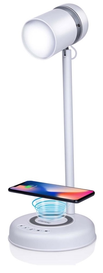 Grundig - LED stolna svjetiljka s bežičnim punjenjem i zvučnikom 3-u-1 LED/15W/5V