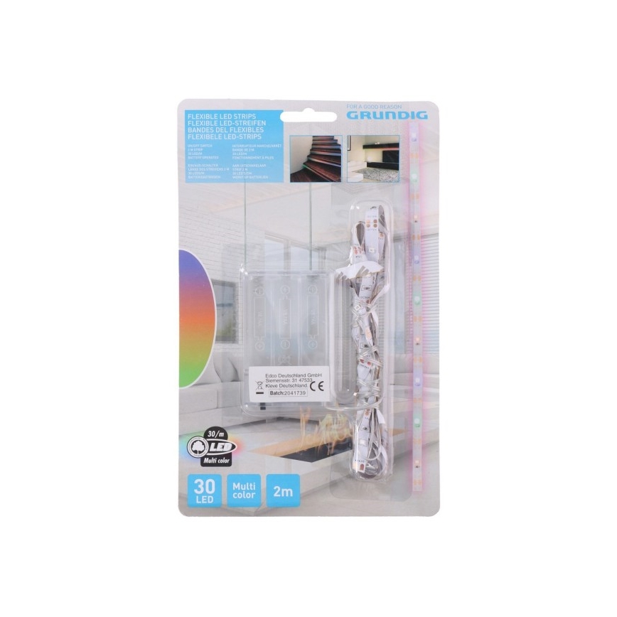 Grundig - LED traka 2m LED/3xAA višebojna