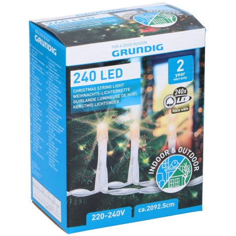 Grundig - LED Vanjske Božićne lampice 240xLED 21m IP44 topla bijela