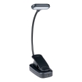 Grundig - Punjiva stolna LED lampa s kopčom, 5V, 400 mAh, crna