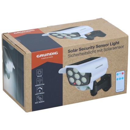 Grundig - LED solarna maketa sigurnosne kamere sa senzorom LED/1,2V 800 mAh + daljinski upravljač