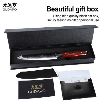 Gudaro - Damaskski univerzalni kuhinjski nož KENSHO 5, 67 slojeva čelika, dužina 12,5 cm