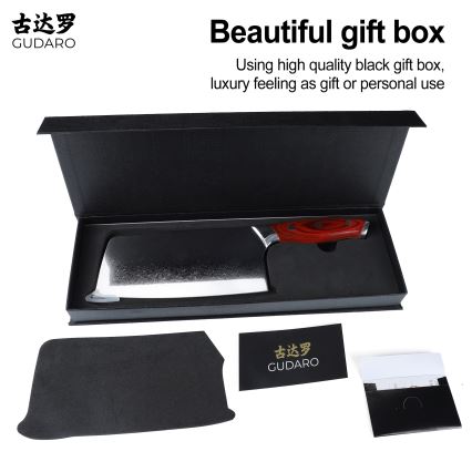 Gudaro - Damaški kuhinjski sjekač KENSHO 6,5, 67 slojeva čelika, dužina 16,2 cm