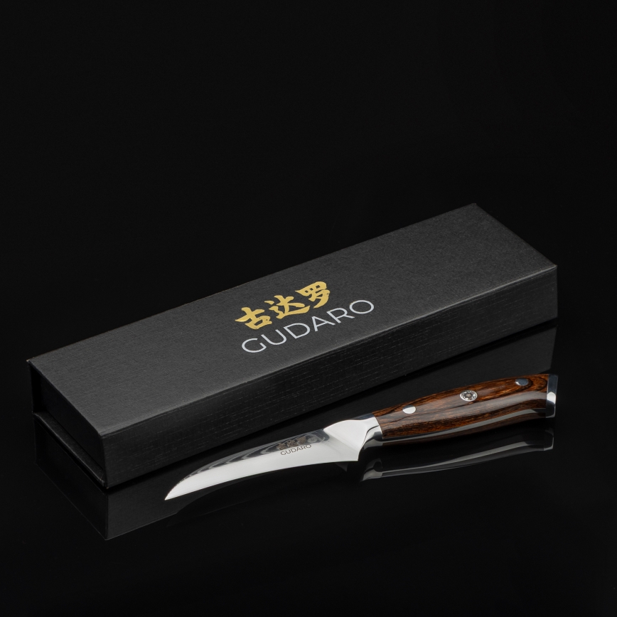 Gudaro - Damaskski kuhinjski nož za voće FENG 3,5, 67 slojeva damaškog čelika, duljina 9,5 cm