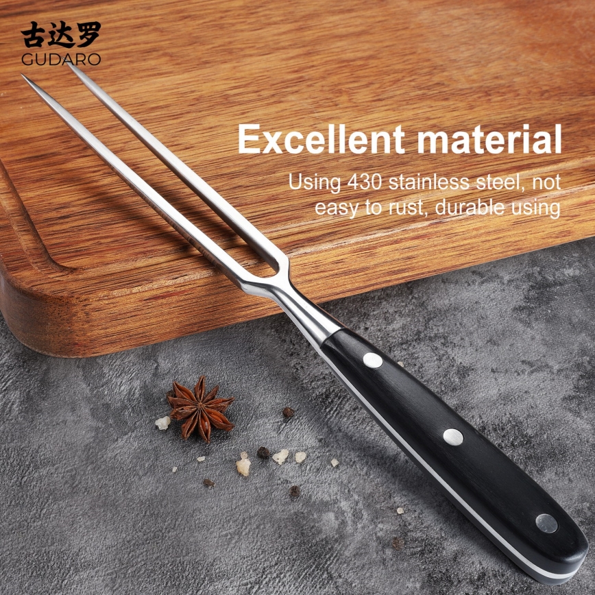 Gudaro - Kuhinjska vilica MIYABI crna/pakka