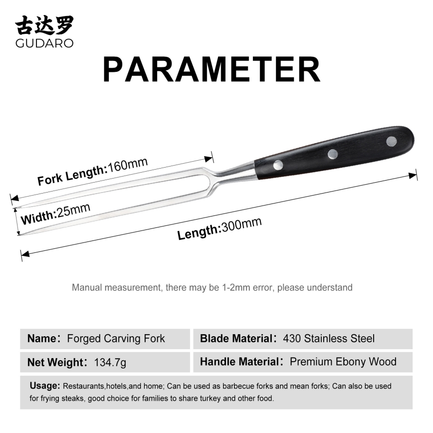 Gudaro - Kuhinjska vilica MIYABI crna/pakka