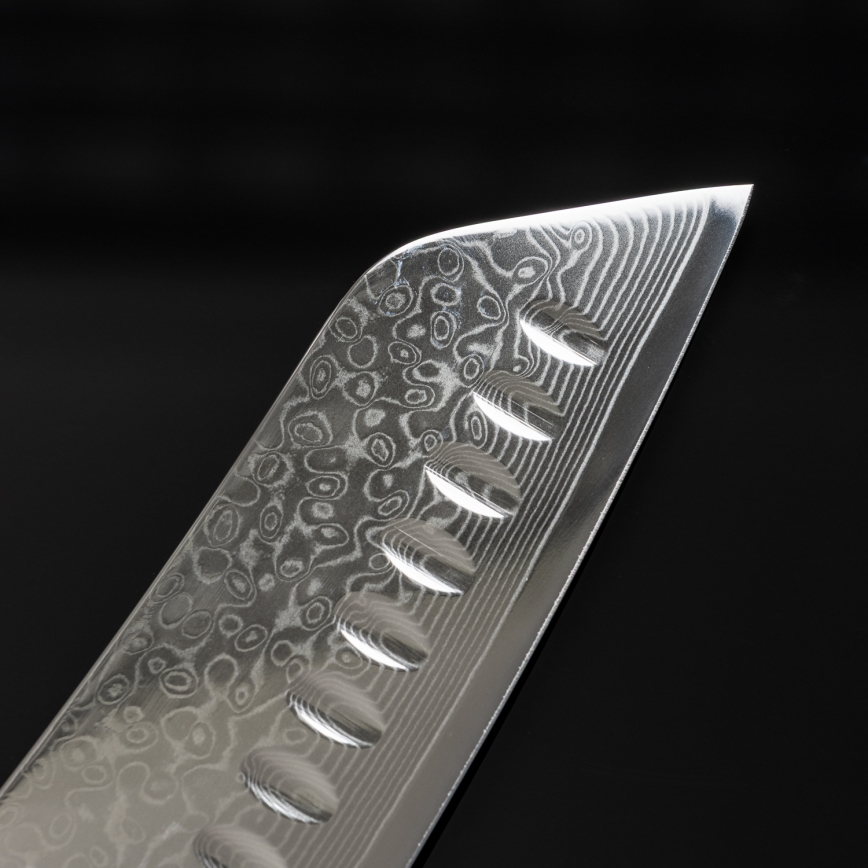 Gudaro - Damastni Santoku kuhinjski nož TAKUMI 7, 67 slojeva čelika, duljina 17,5 cm, orah