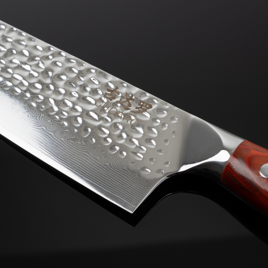 Gudaro - damastni kuhinjski Santoku nož MIYABI 7, 67 slojeva čelika, duljina 17,5 cm