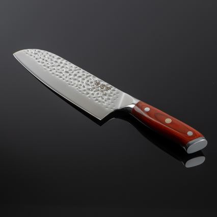 Gudaro - damastni kuhinjski Santoku nož MIYABI 7, 67 slojeva čelika, duljina 17,5 cm