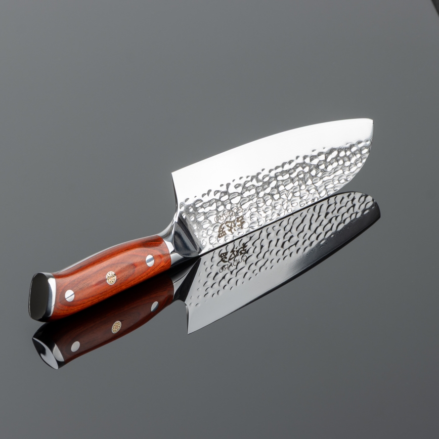 Gudaro - damastni kuhinjski Santoku nož MIYABI 7, 67 slojeva čelika, duljina 17,5 cm