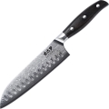 Gudaro - Santoku kuhinjski nož SHIRO od damasta 7, 67 slojeva čelika, duljina 17,5 cm