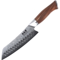 Gudaro - Santoku kuhinjski nož TAKUMI 7, od damasta, 67 slojeva čelika, duljina 17,5 cm, orah