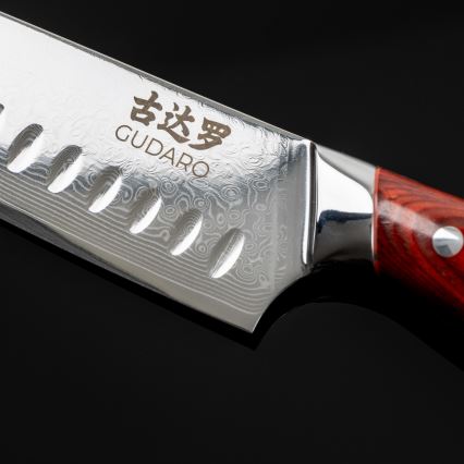 Gudaro - SET OD 5 damaških kuhinjskih noževa KENSHO + magnetni držač