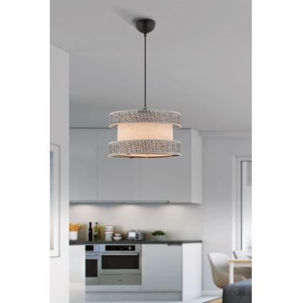 HALO 1xE27/60W/230V bež/siva stropni lampion