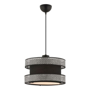 HALO 1xE27/60W/230V crni/sivi stropni lampion