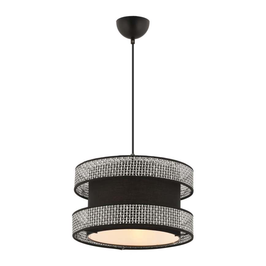 HALO 1xE27/60W/230V crni/sivi stropni lampion